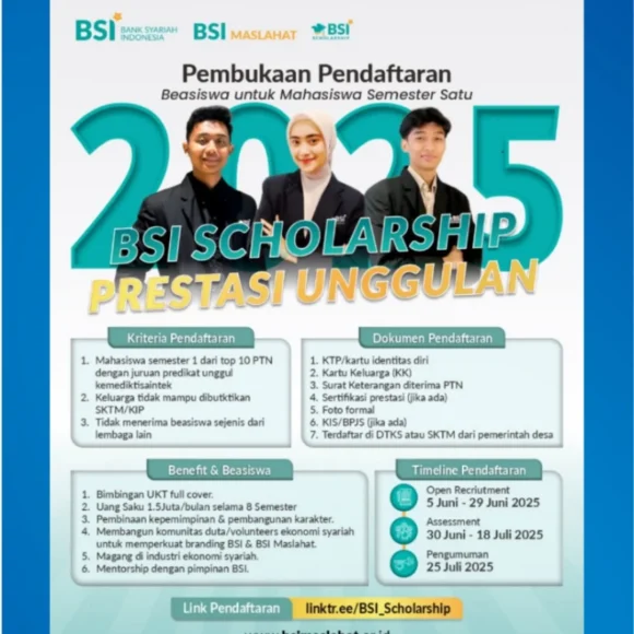 Raih Mimpi Bersama BSI Scholarship Prestasi Unggulan