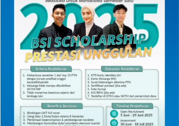 Raih Mimpi Bersama BSI Scholarship Prestasi Unggulan